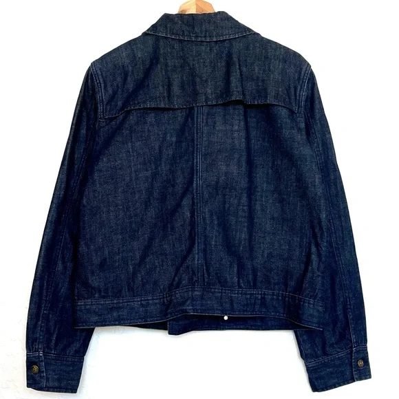 Vtg 2002 Tommy Hilfiger Double Breasted Denim Jacket Metal Nautical Buttons XL - Picture 2 of 15